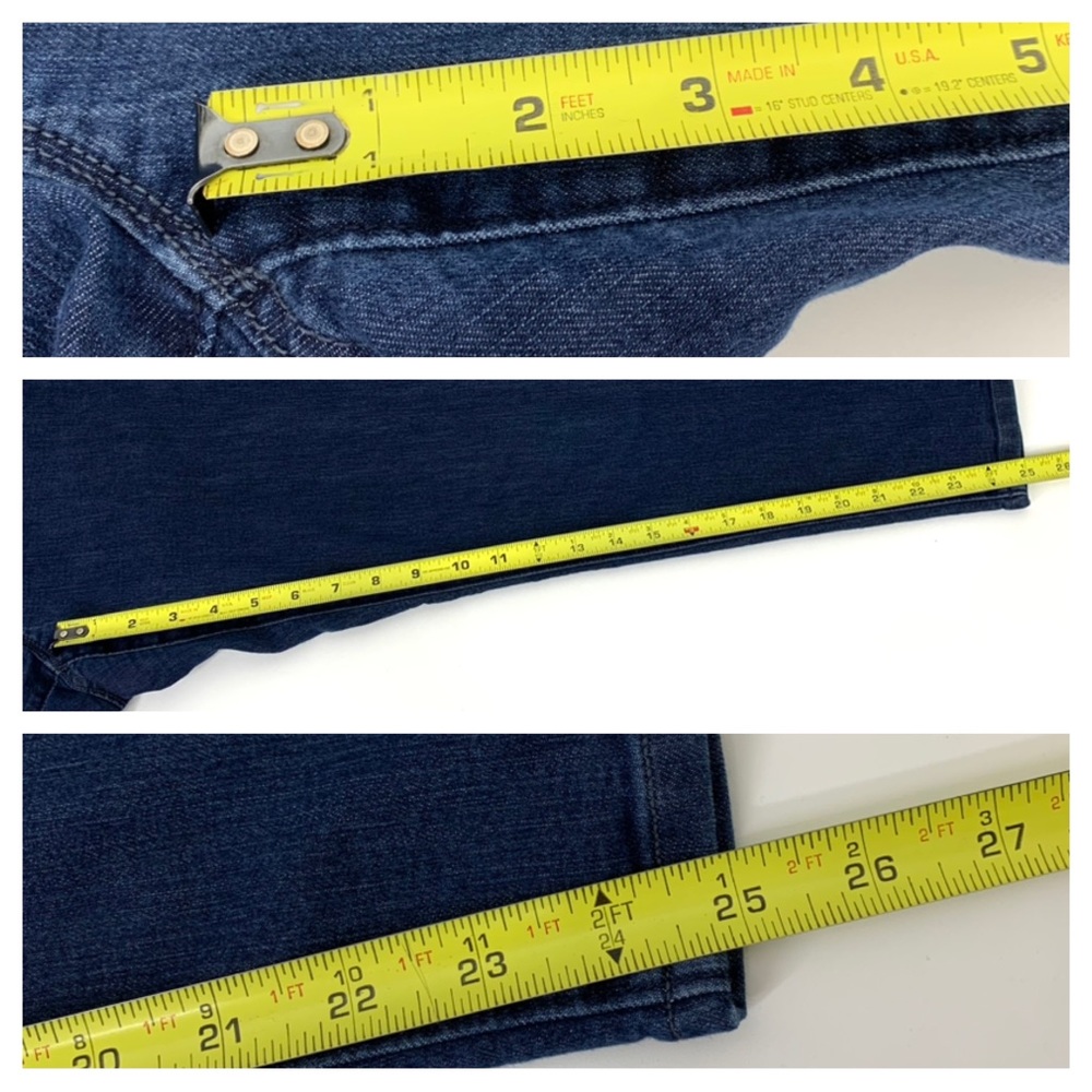 Ann Taylor LOFT Dark Wash Curvy Skinny Ankle Jeans With Side Zipper Detail - Picture 15 of 16